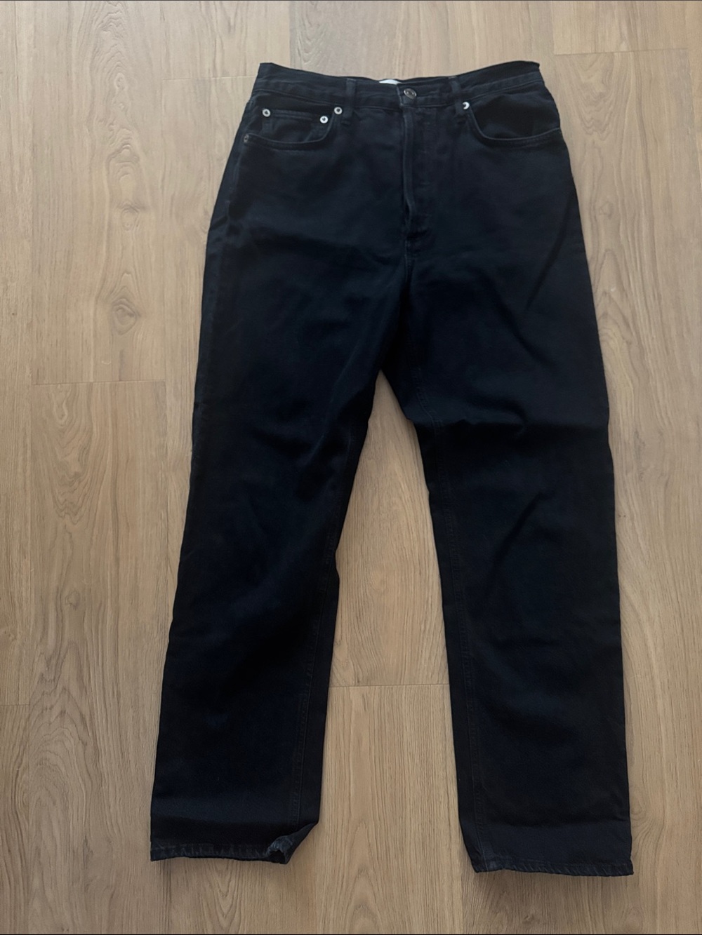 Agolde Black Straight-Leg Jeans